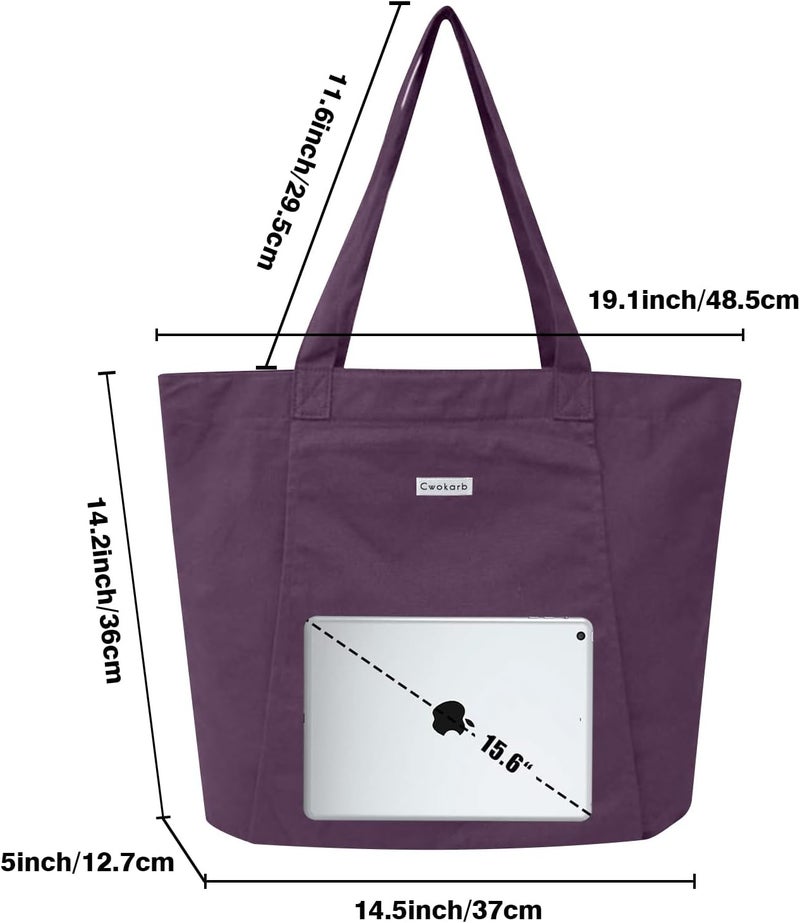 Cwokarb Yoga Bags for Women with Yoga Mats Bags Carrier Carryall Canvas Tote for Pilates Shoulder for Travel Office Beach Workout - Image 5
